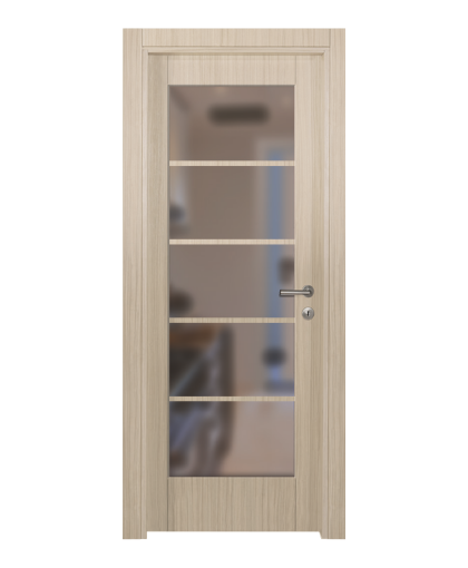 BY-236B Porte intérieure Laqué ou Placage Pvc Vitrée